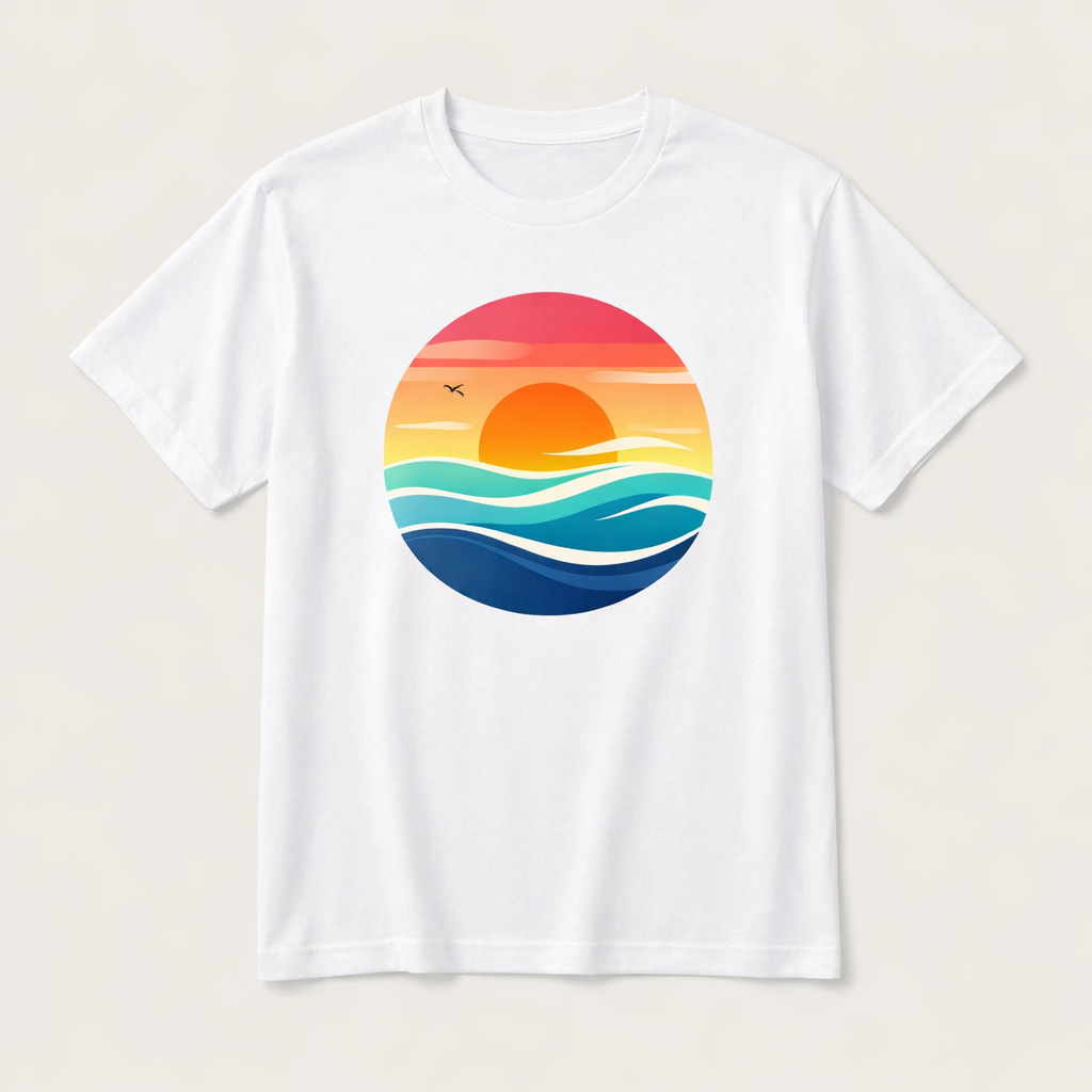 Sunset Waves Tee